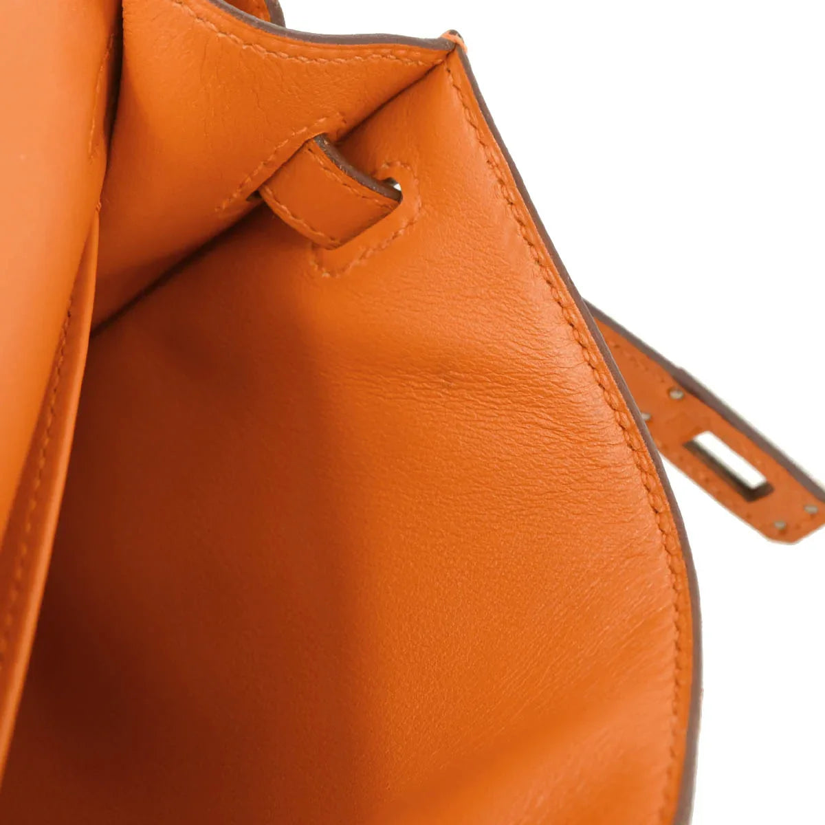 Hermes 2007 Orange Swift Kelly Pochette