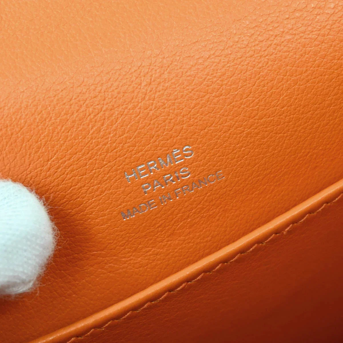 Hermes 2007 Orange Swift Kelly Pochette