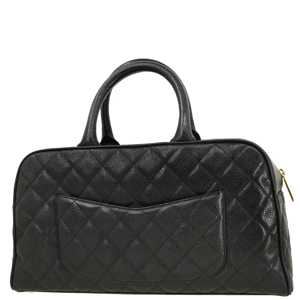Chanel 2003-2004 Black Caviar Bowling Bag