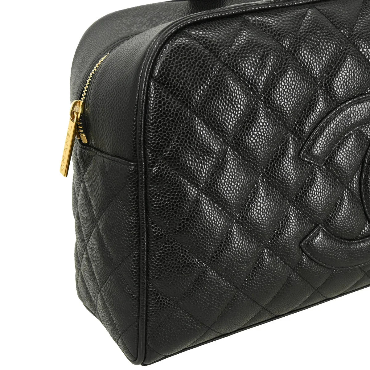 Chanel 2003-2004 Black Caviar Bowling Bag