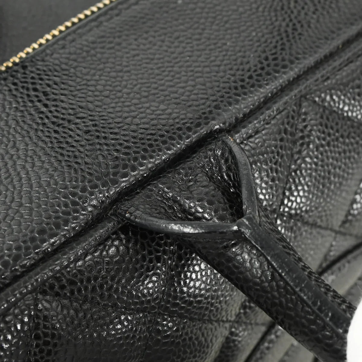 Chanel 2003-2004 Black Caviar Bowling Bag