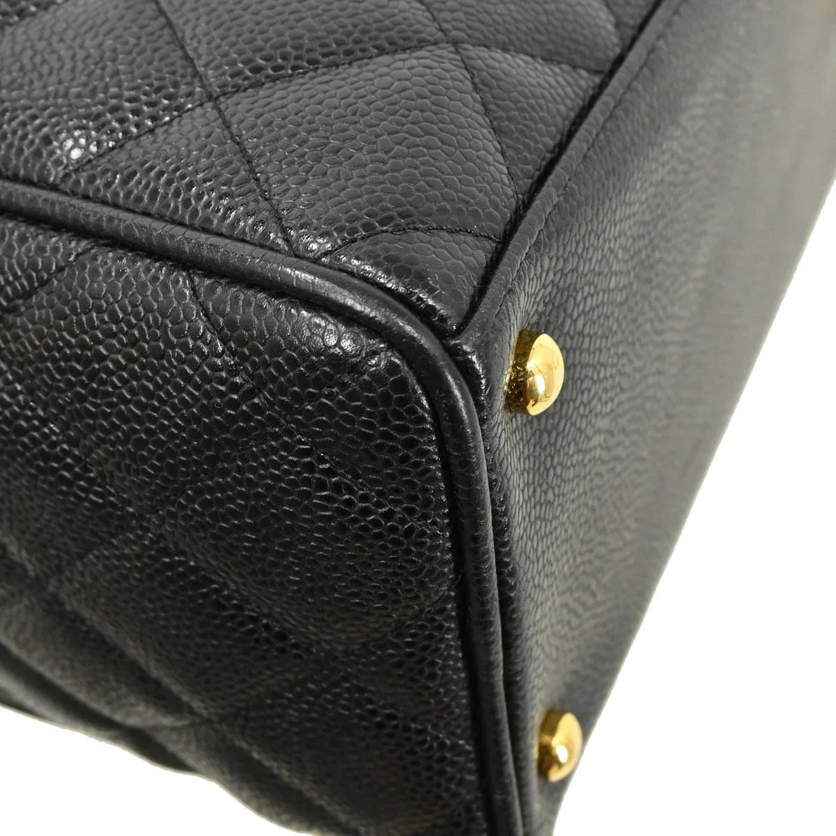 Chanel 2003-2004 Black Caviar Bowling Bag