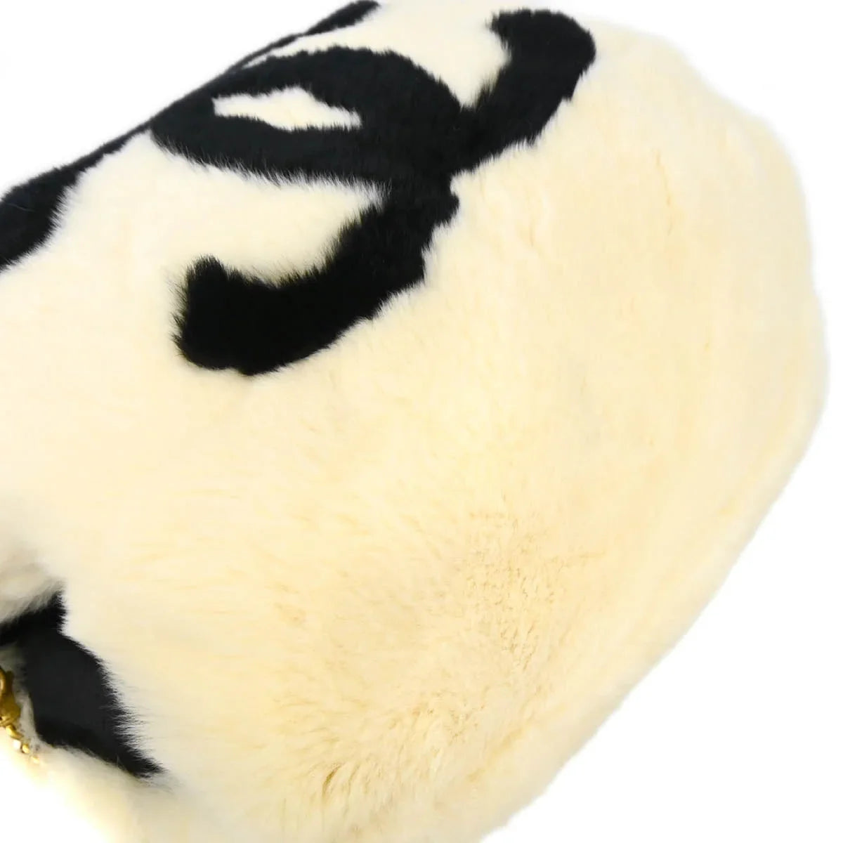 Chanel 2001 Rabbit Fur Hand Muff Bag
