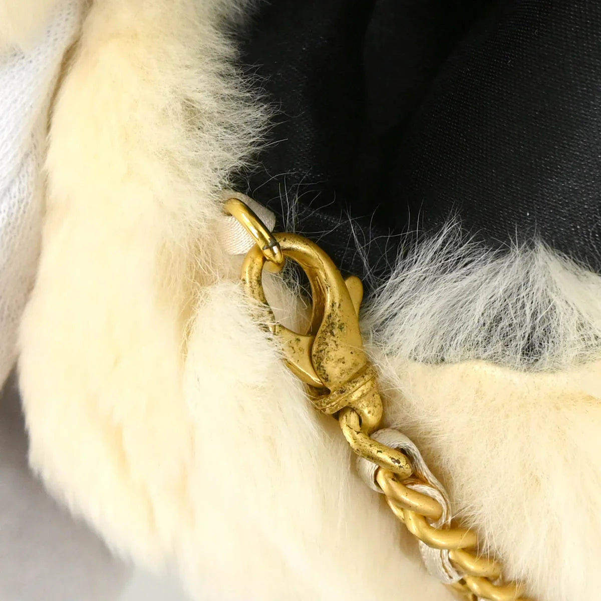 Chanel 2001 Rabbit Fur Hand Muff Bag
