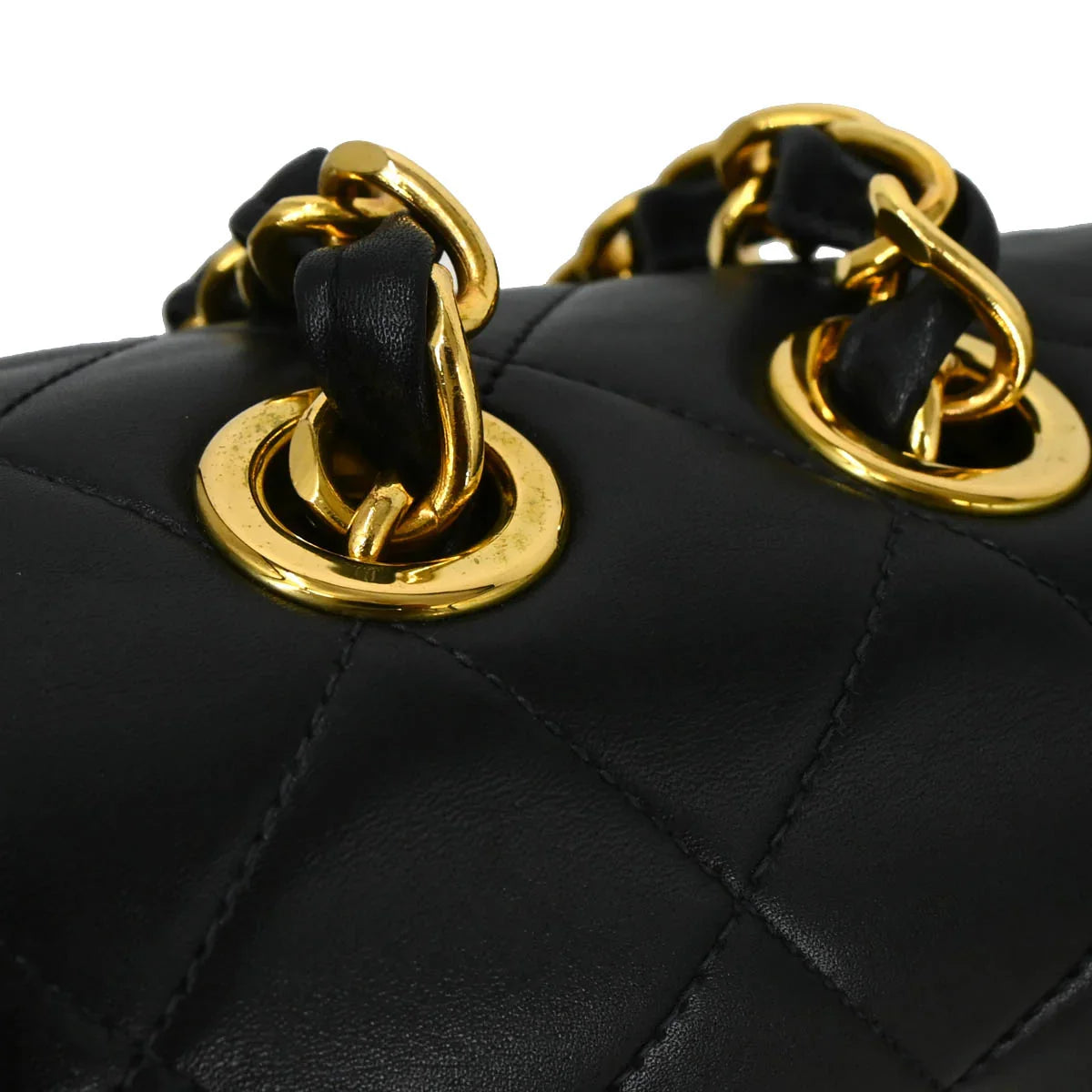 Chanel 1994-1996 Black Lambskin Maxi Classic Flap Shoulder Bag