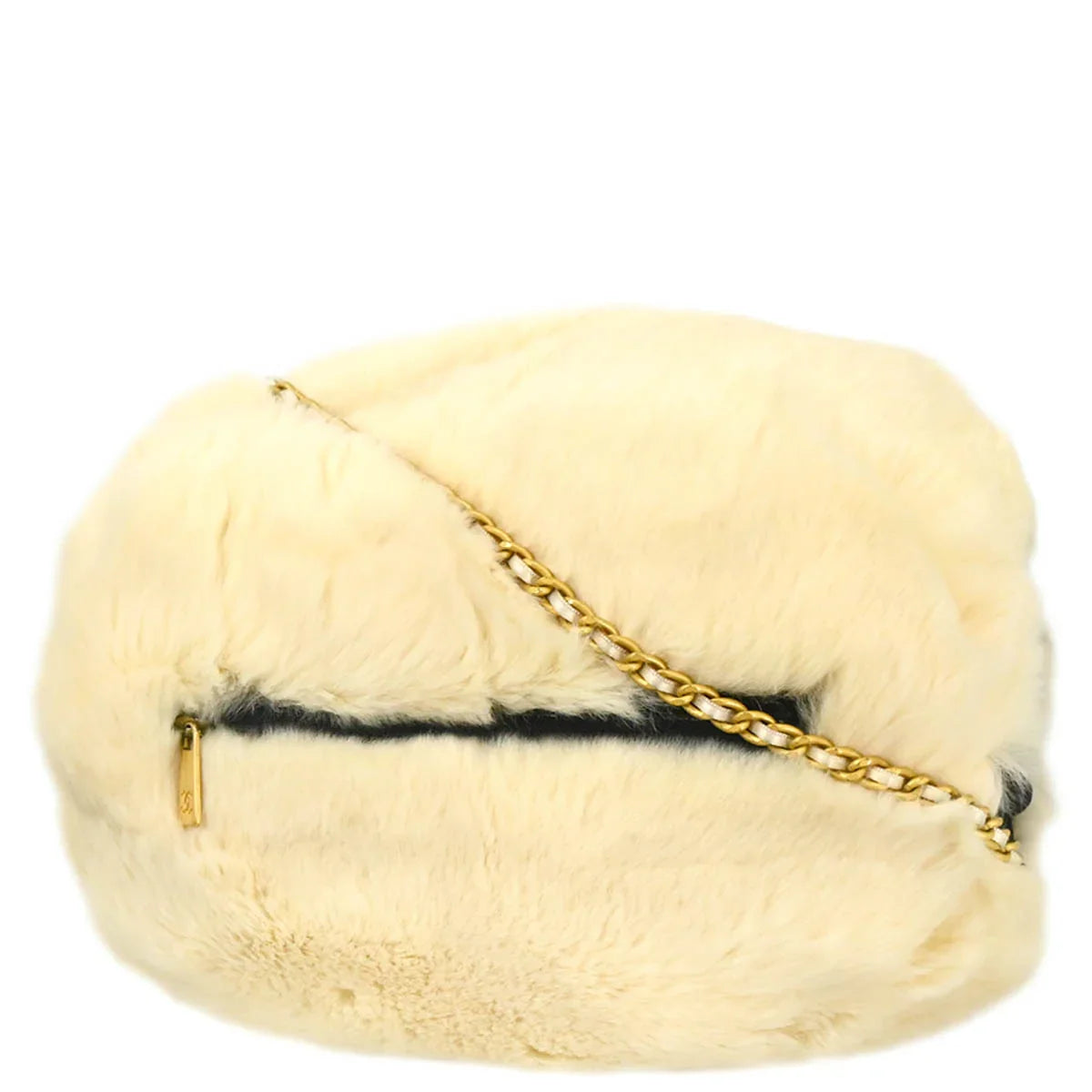 Chanel 2001 Rabbit Fur Hand Muff Bag
