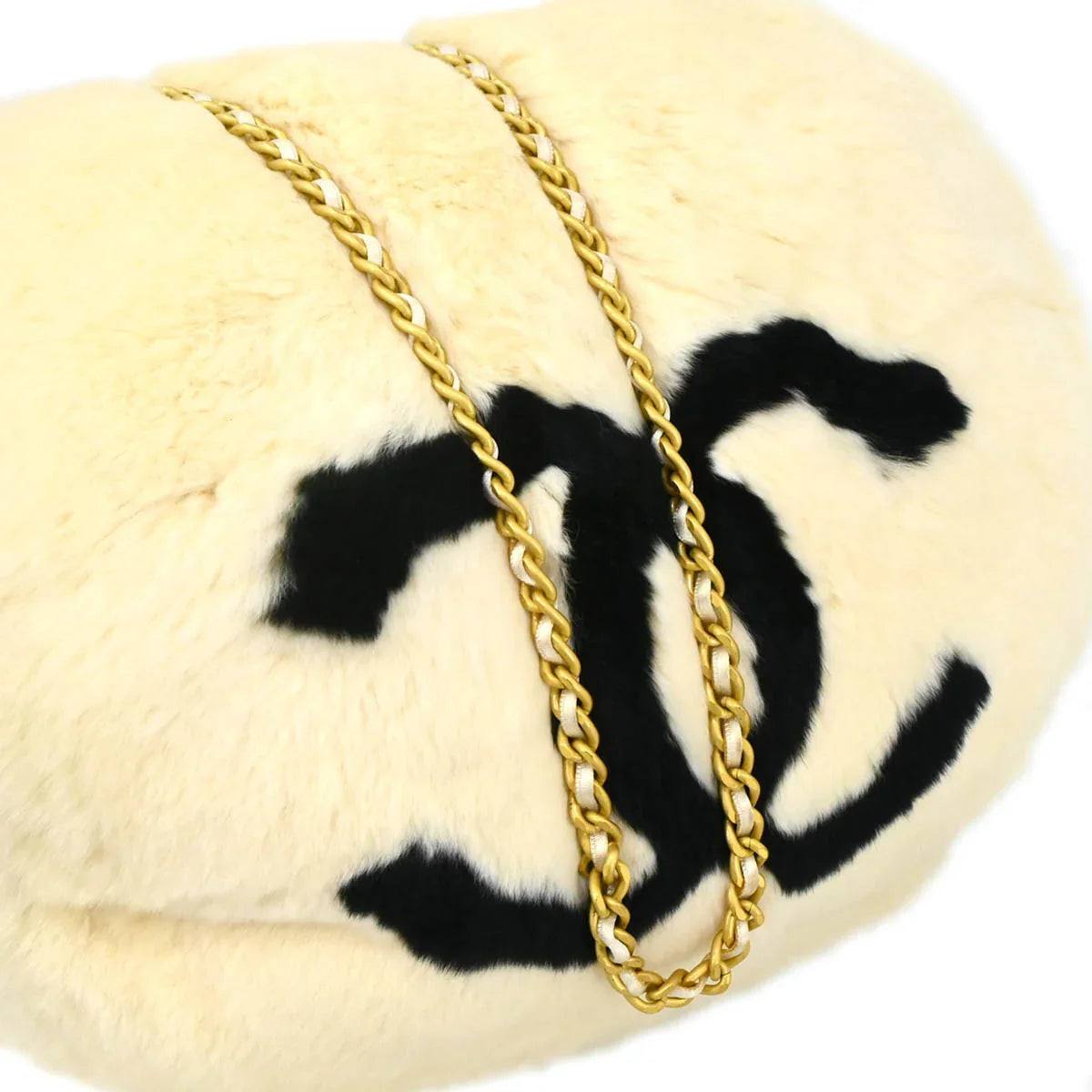 Chanel 2001 Rabbit Fur Hand Muff Bag