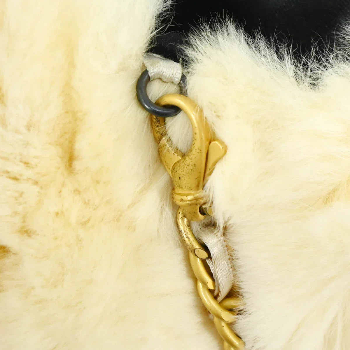Chanel 2001 Rabbit Fur Hand Muff Bag