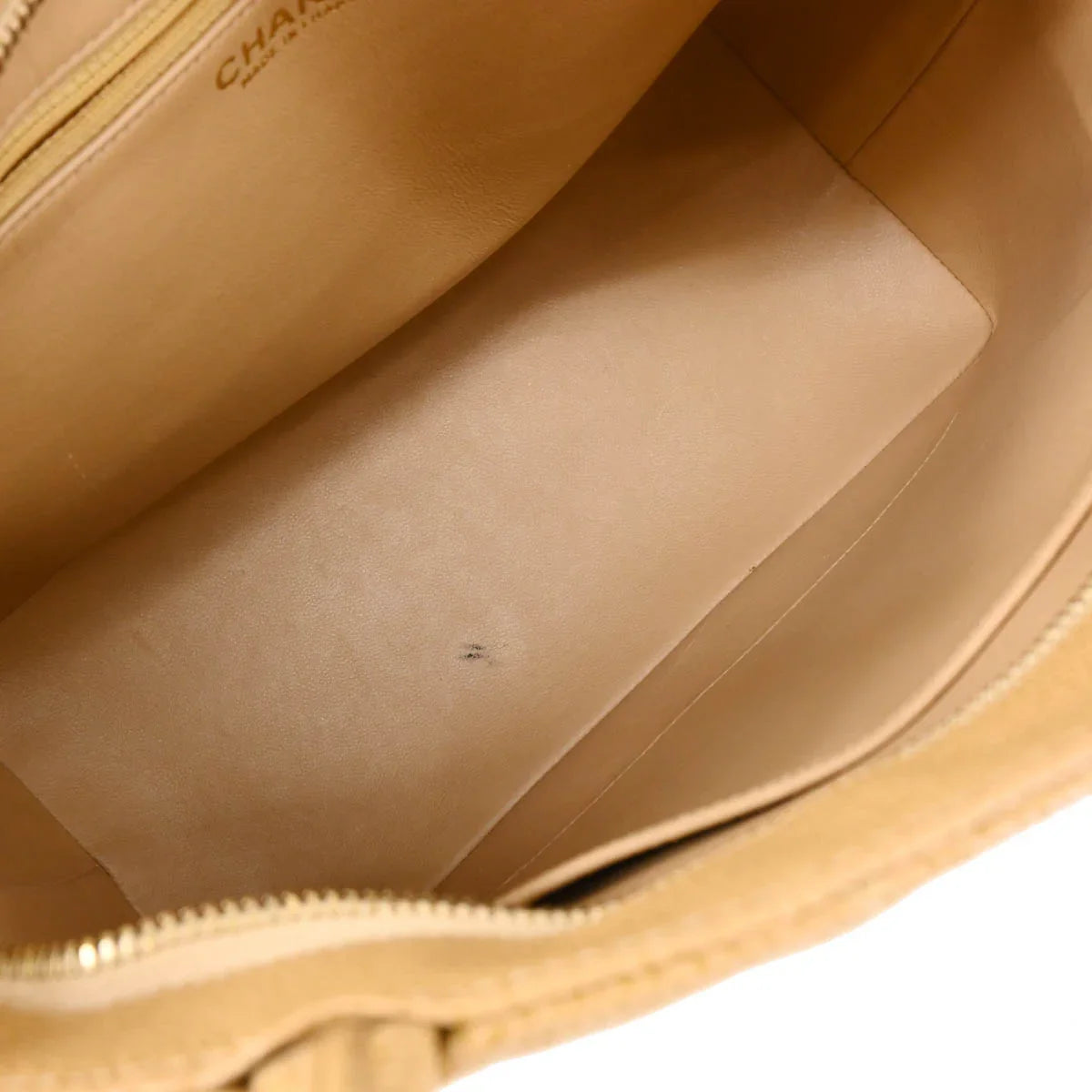 Chanel 2000-2001 Beige Caviar Medallion Tote Handbag