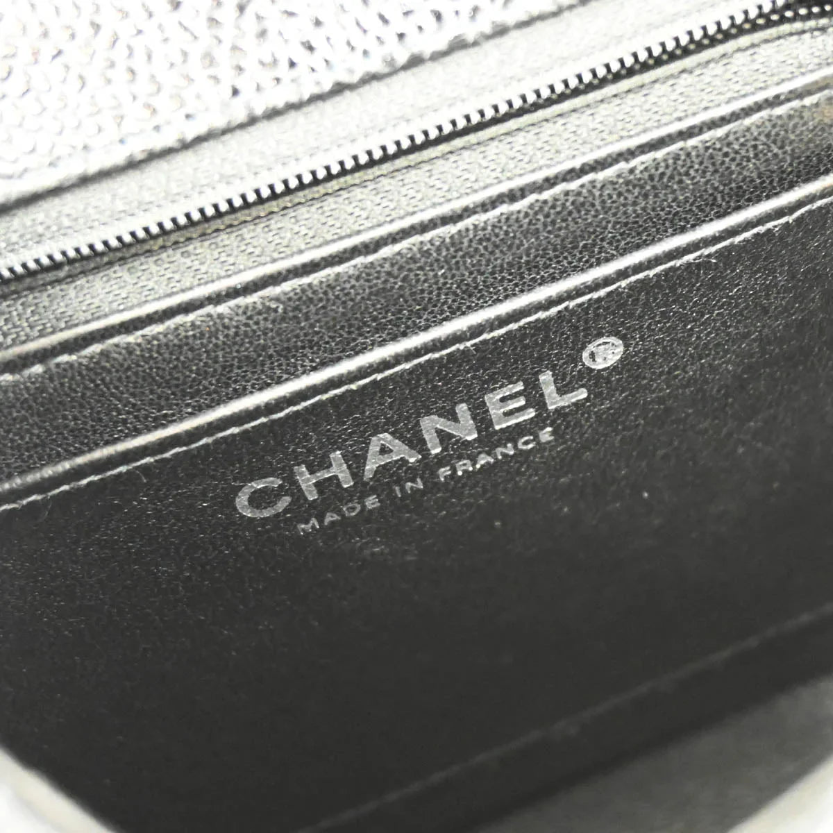 Chanel 2003-2004 Black Caviar Mini Classic Square Flap Bag 17