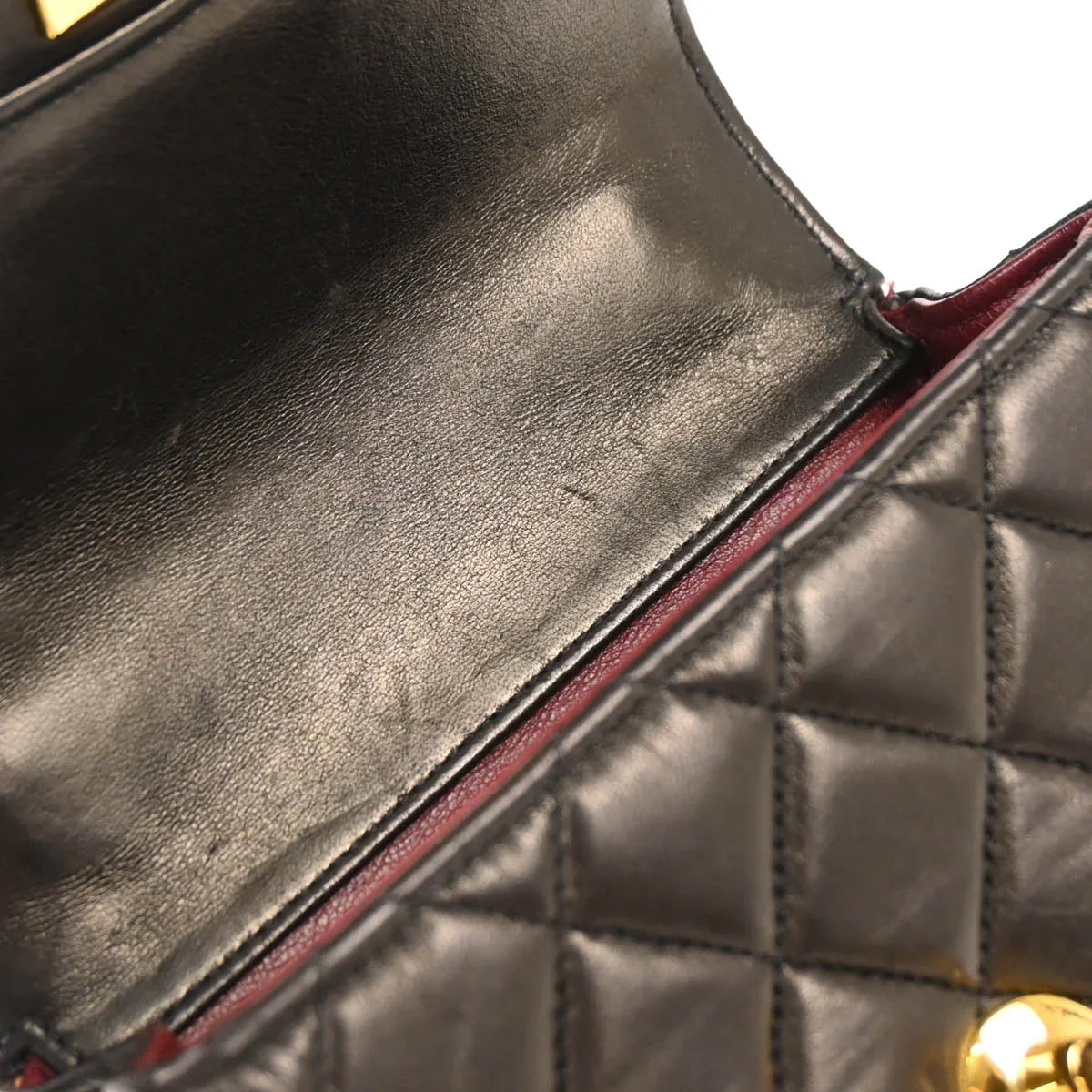 Chanel 1991-1994 Black Lambskin Micro Classic Flap Handbag