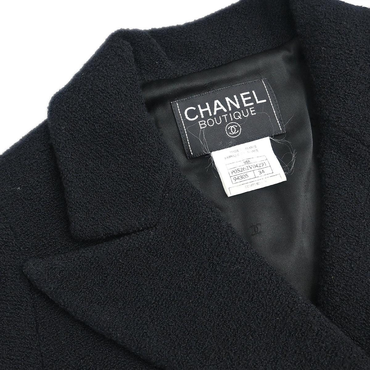 Chanel 1995 Double Breasted Jacket Black #34