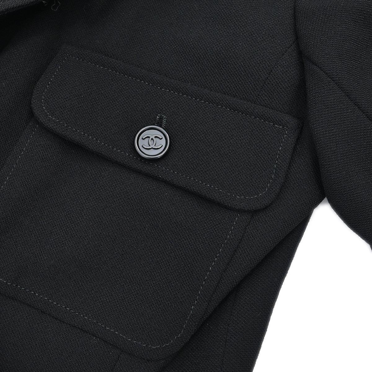 Chanel 1997 Double Breasted Jacket Black #44