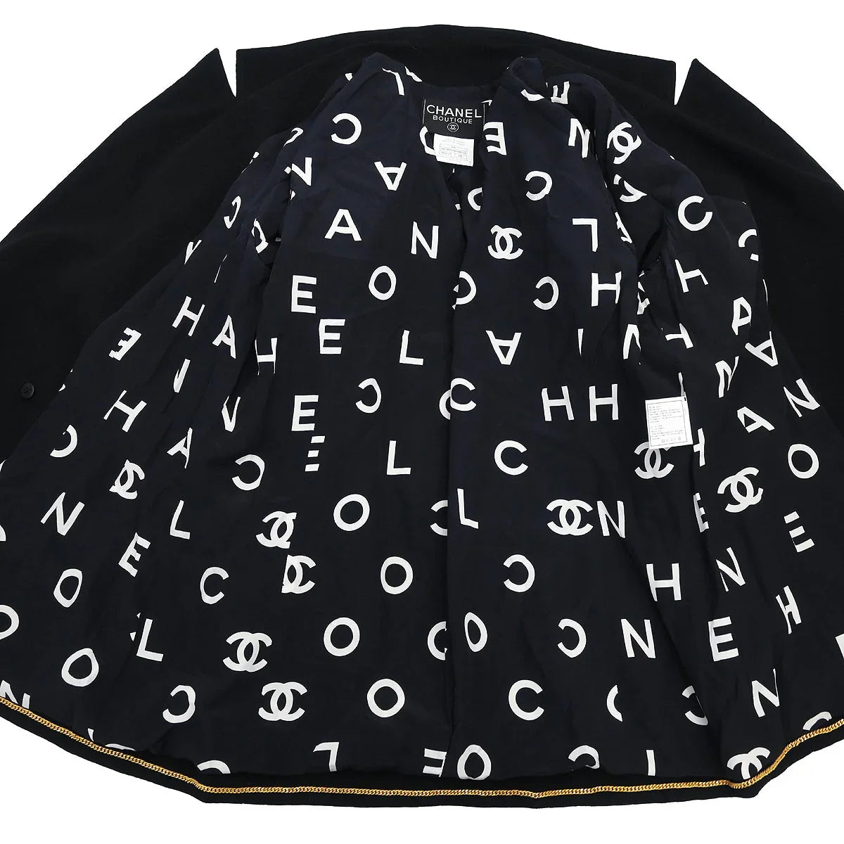 Chanel 1997 Double Breasted Jacket Black #44