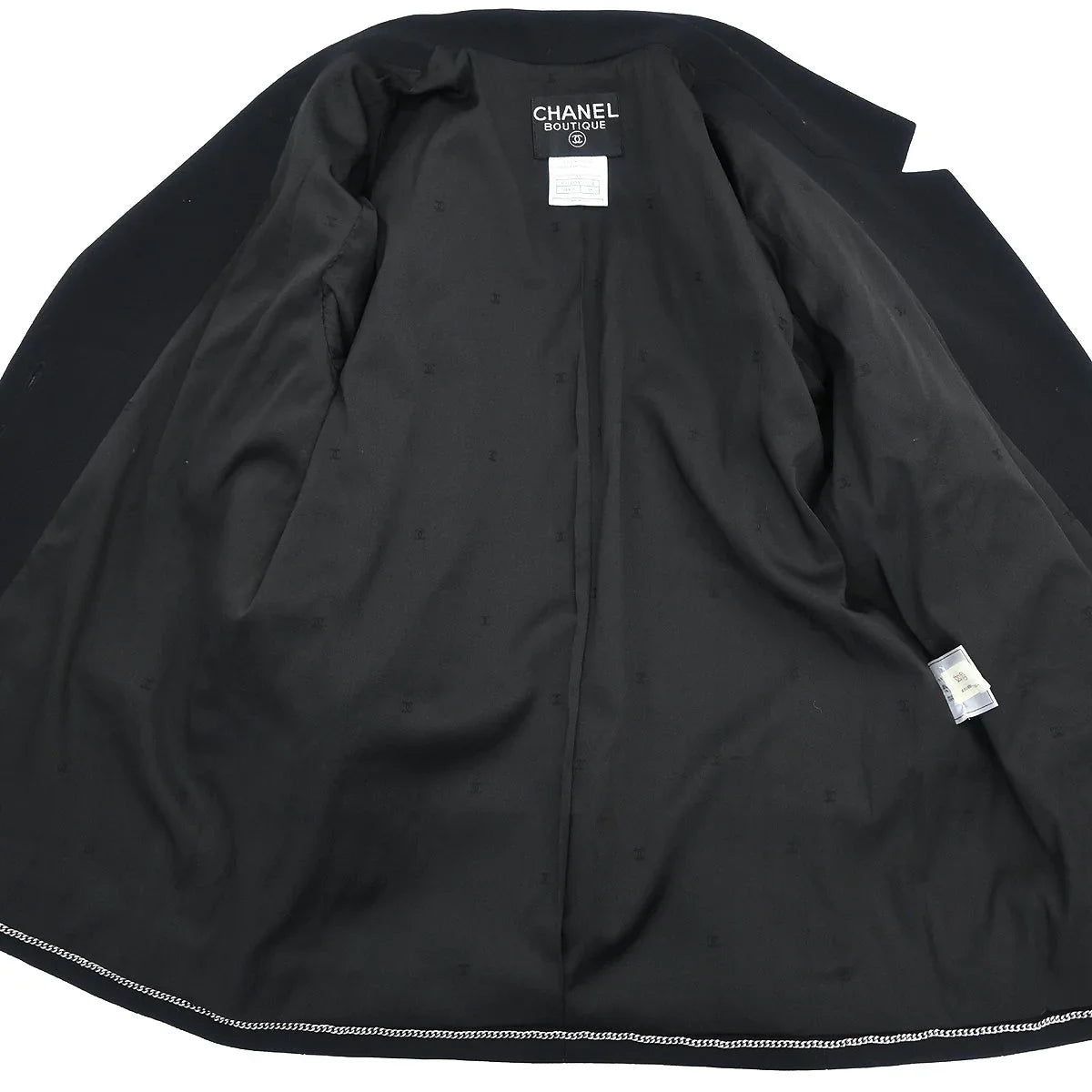 Chanel Setup Suit Jacket Skirt Black #38 1998