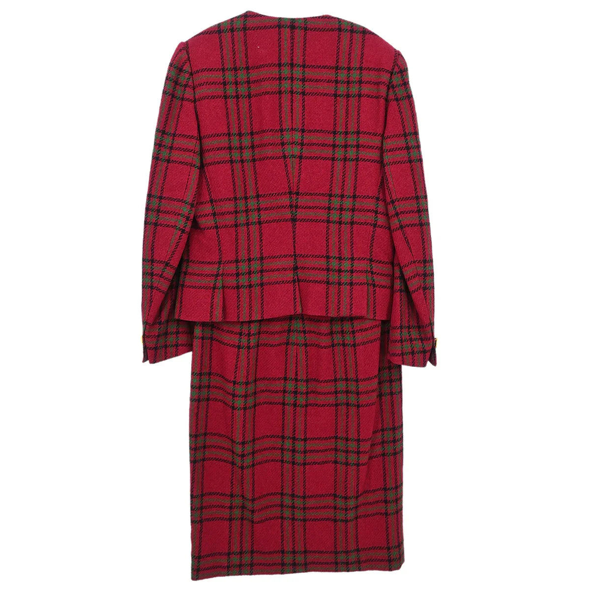 Celine Jacket Skirt Suit Set Red #36