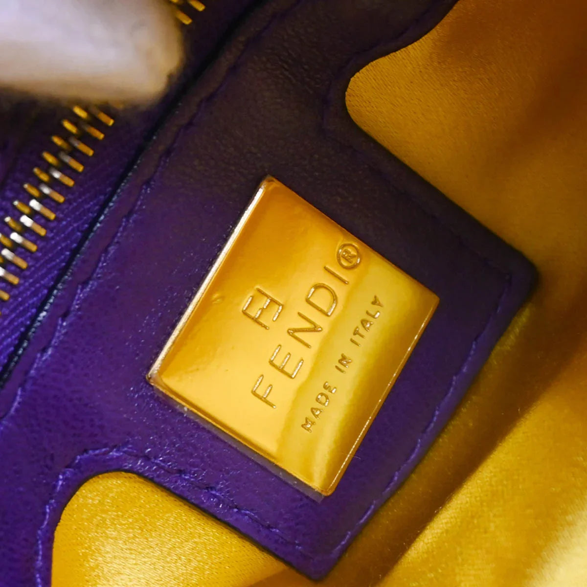 Fendi 2000 Purple Suede Mamma Baguette Handbag