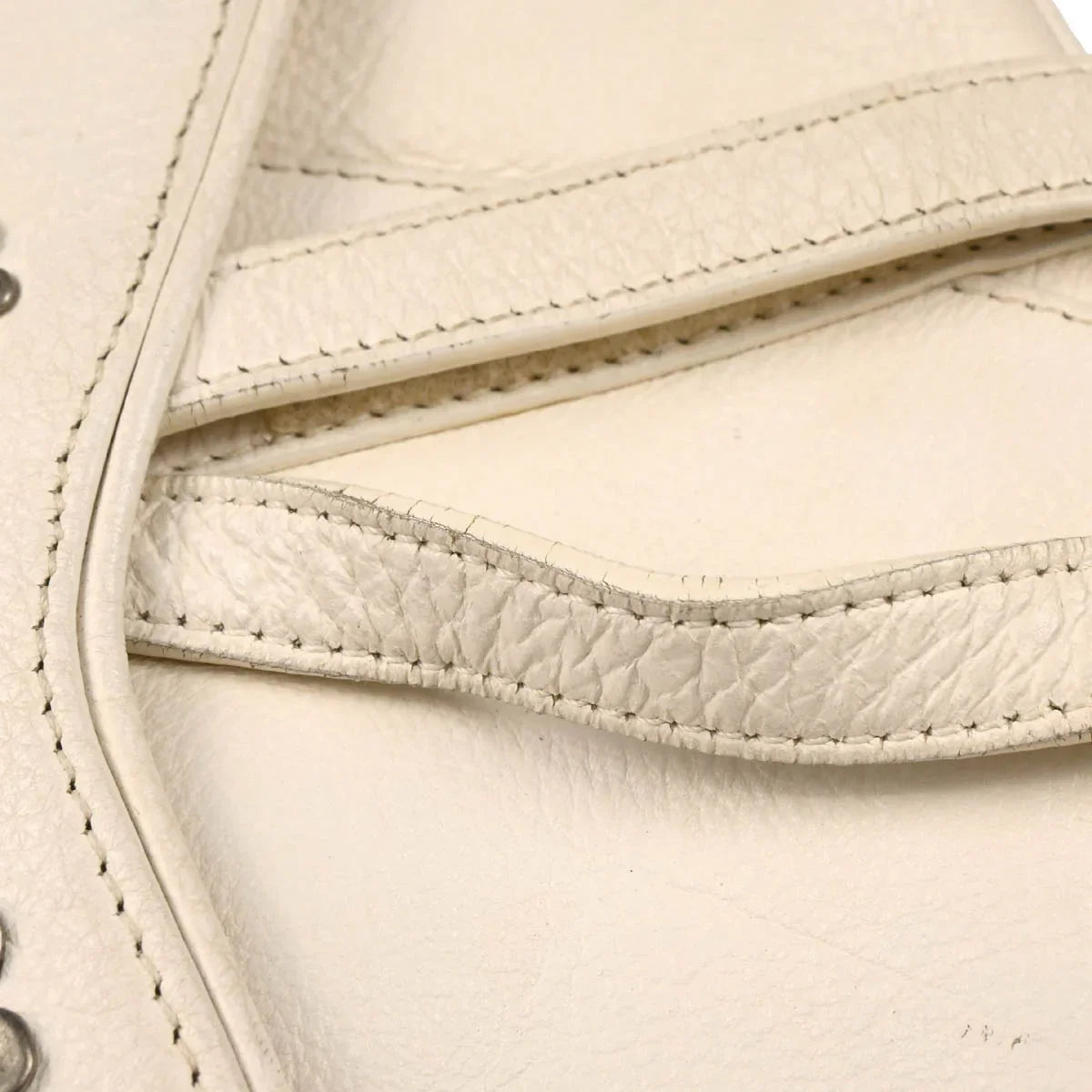 Christian Dior 2006 White Leather Saddle Handbag