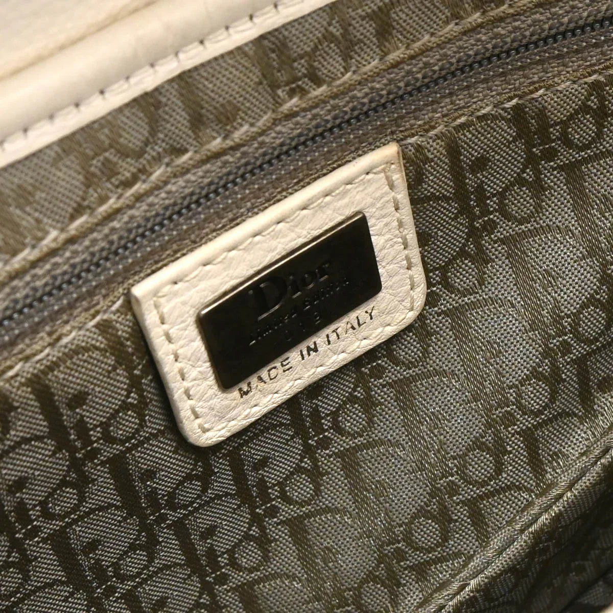Christian Dior 2006 White Leather Saddle Handbag