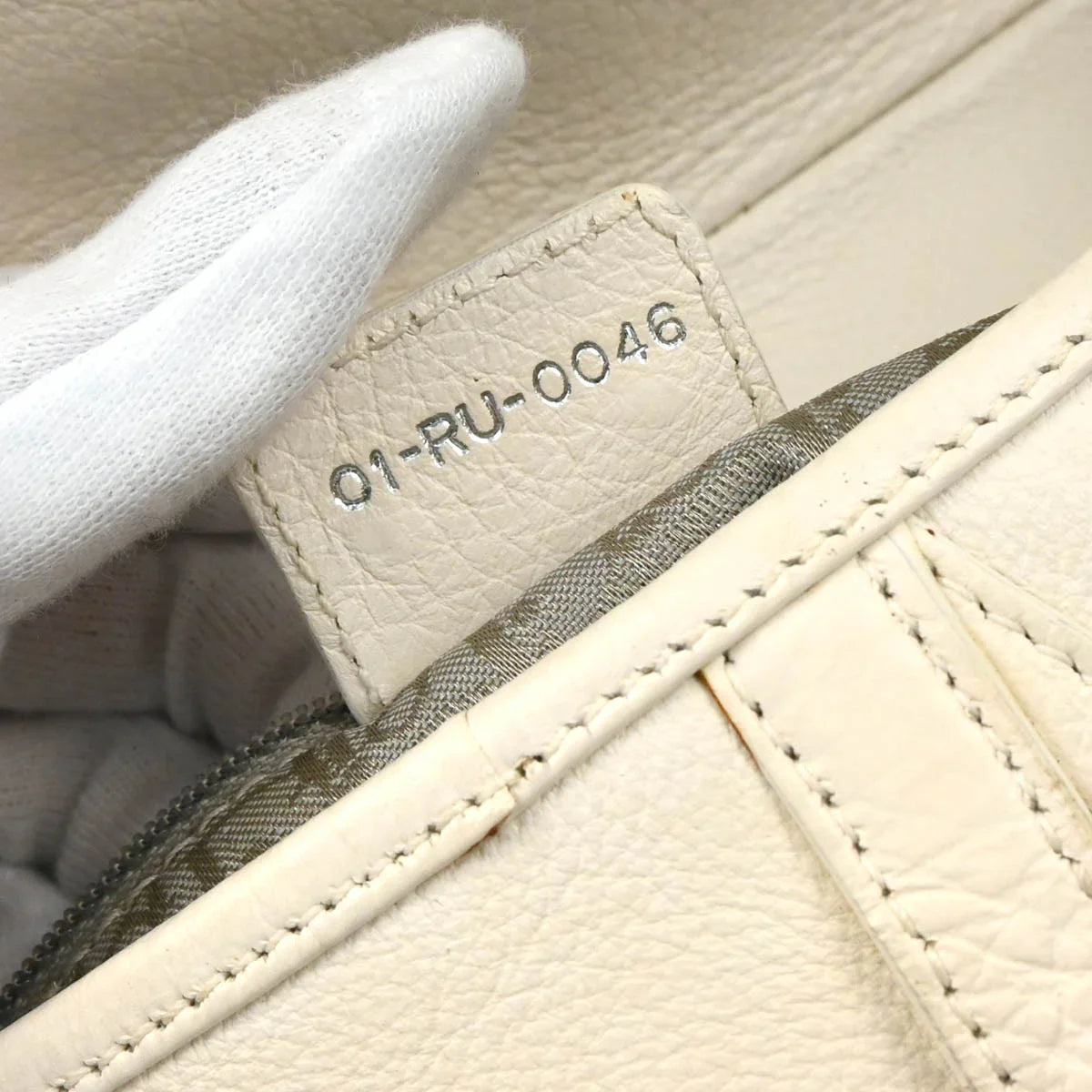 Christian Dior 2006 White Leather Saddle Handbag