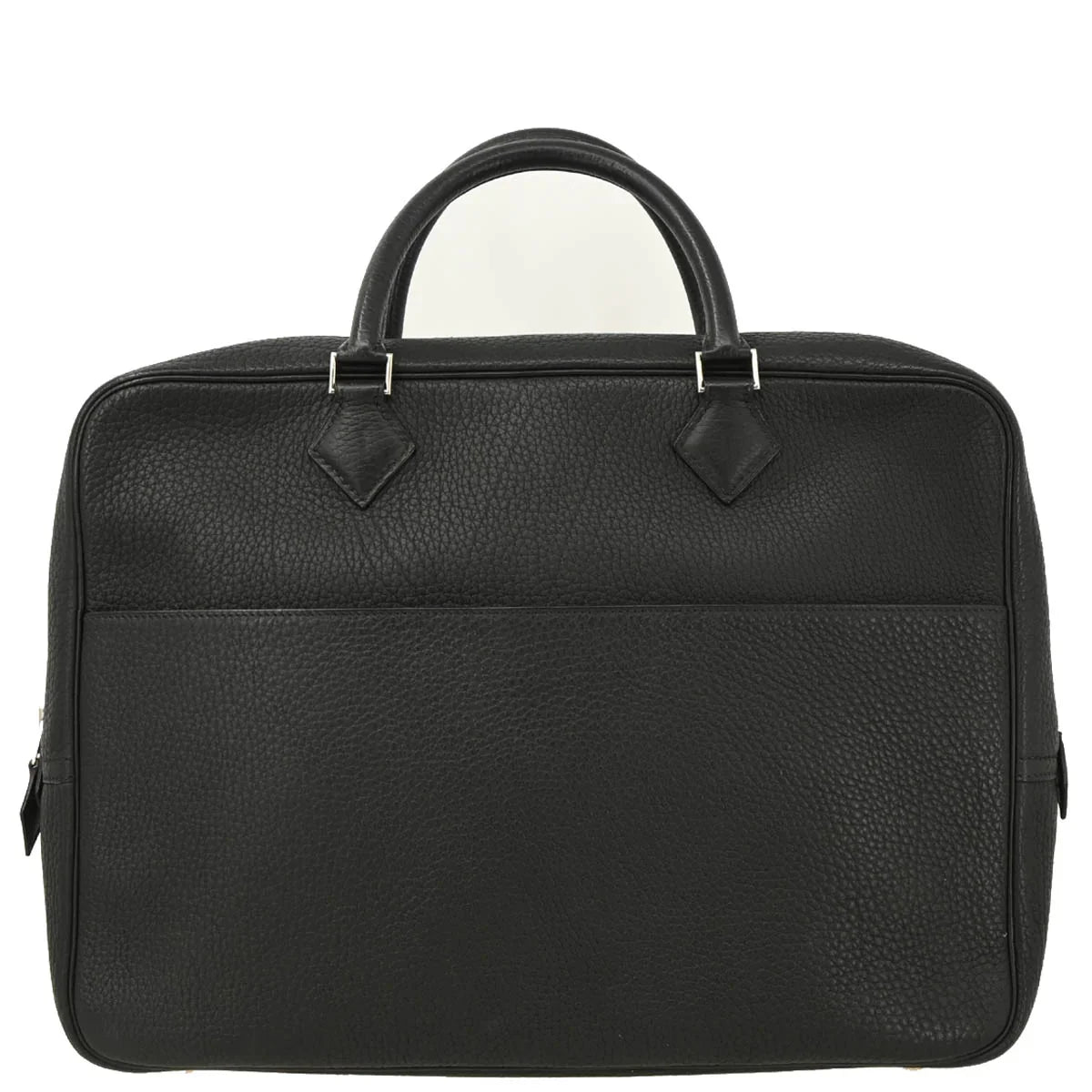 Hermes 2004 Black Fjord Plume Doc 38 Handbag