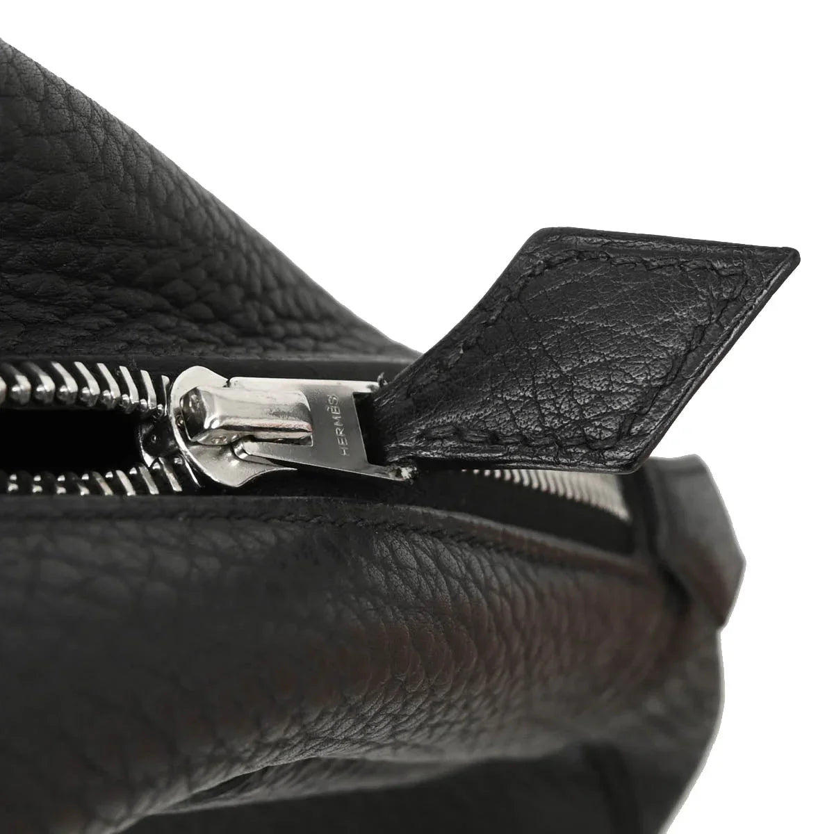 Hermes 2004 Black Fjord Plume Doc 38 Handbag