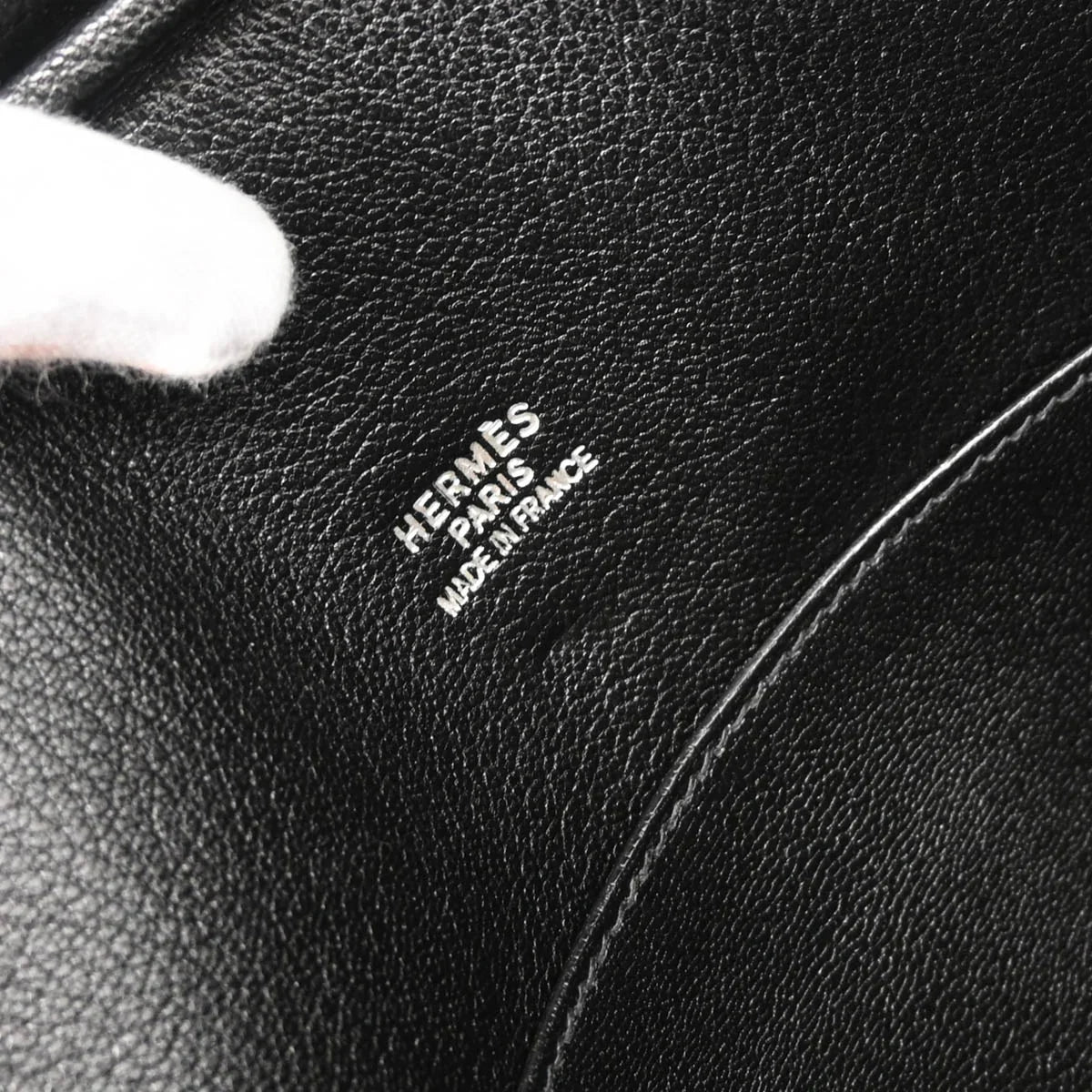 Hermes 2004 Black Fjord Plume Doc 38 Handbag