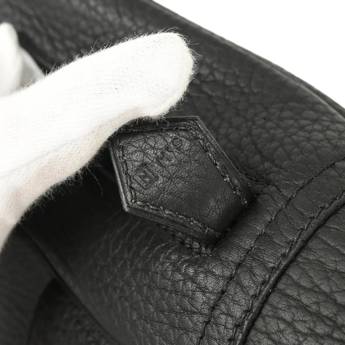 Hermes 2004 Black Fjord Plume Doc 38 Handbag