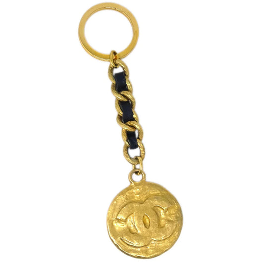 Chanel Gold Key Holder Bag Charm Medallion 93A Small Good