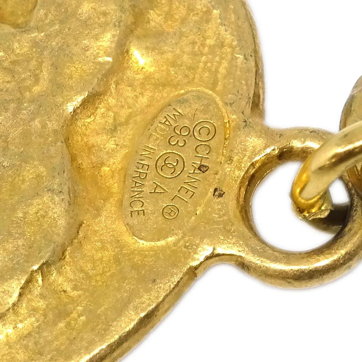 Chanel Gold Key Holder Bag Charm Medallion 93A Small Good