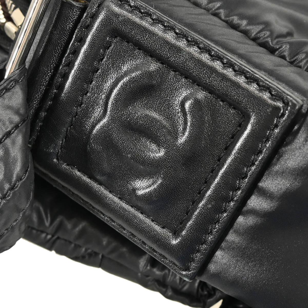 Chanel 2009-2010 Black Nylon Coco Cocoon Messenger Bag