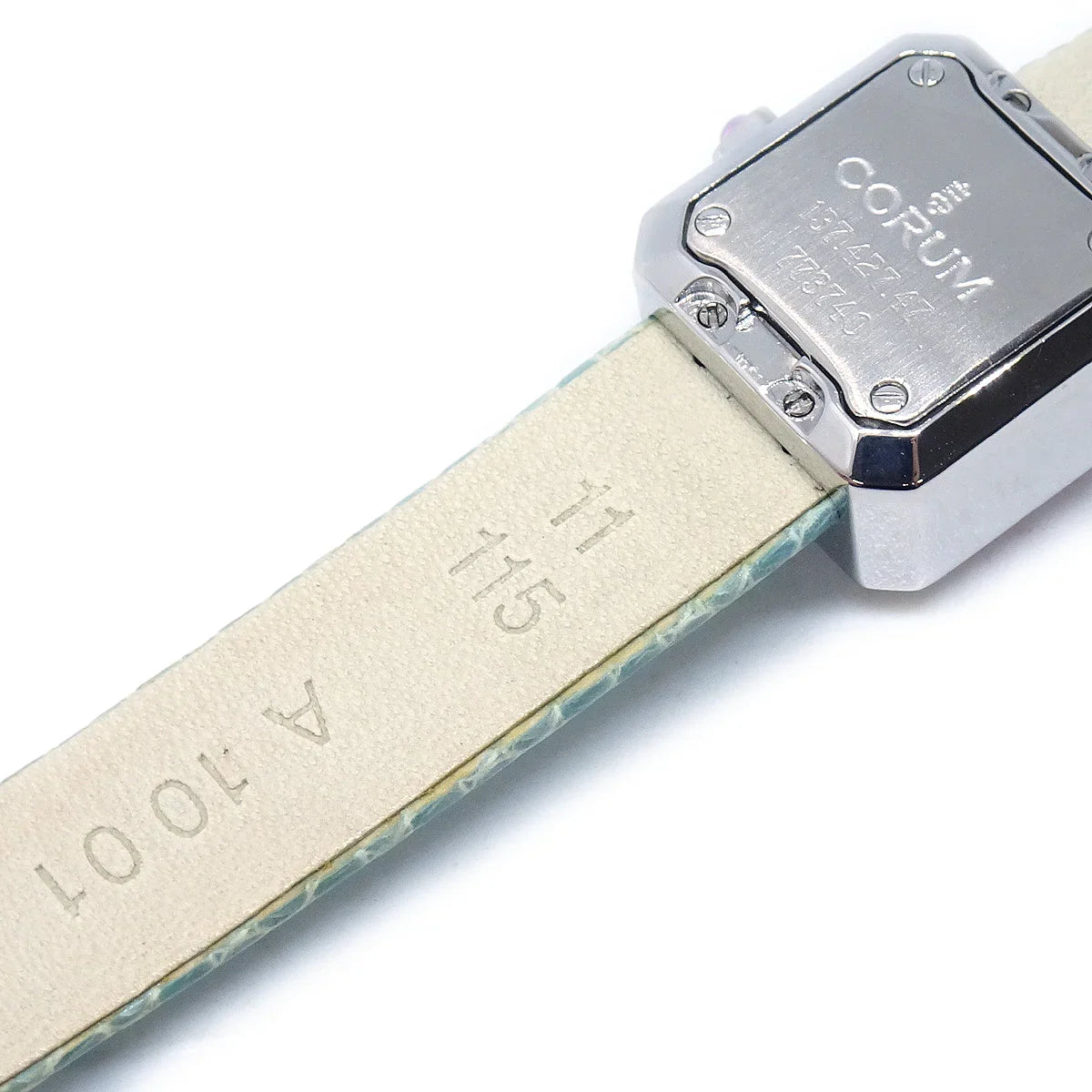 Corum * Sugar Cube Ref.137.427.47 Quartz Watch SS Diamond