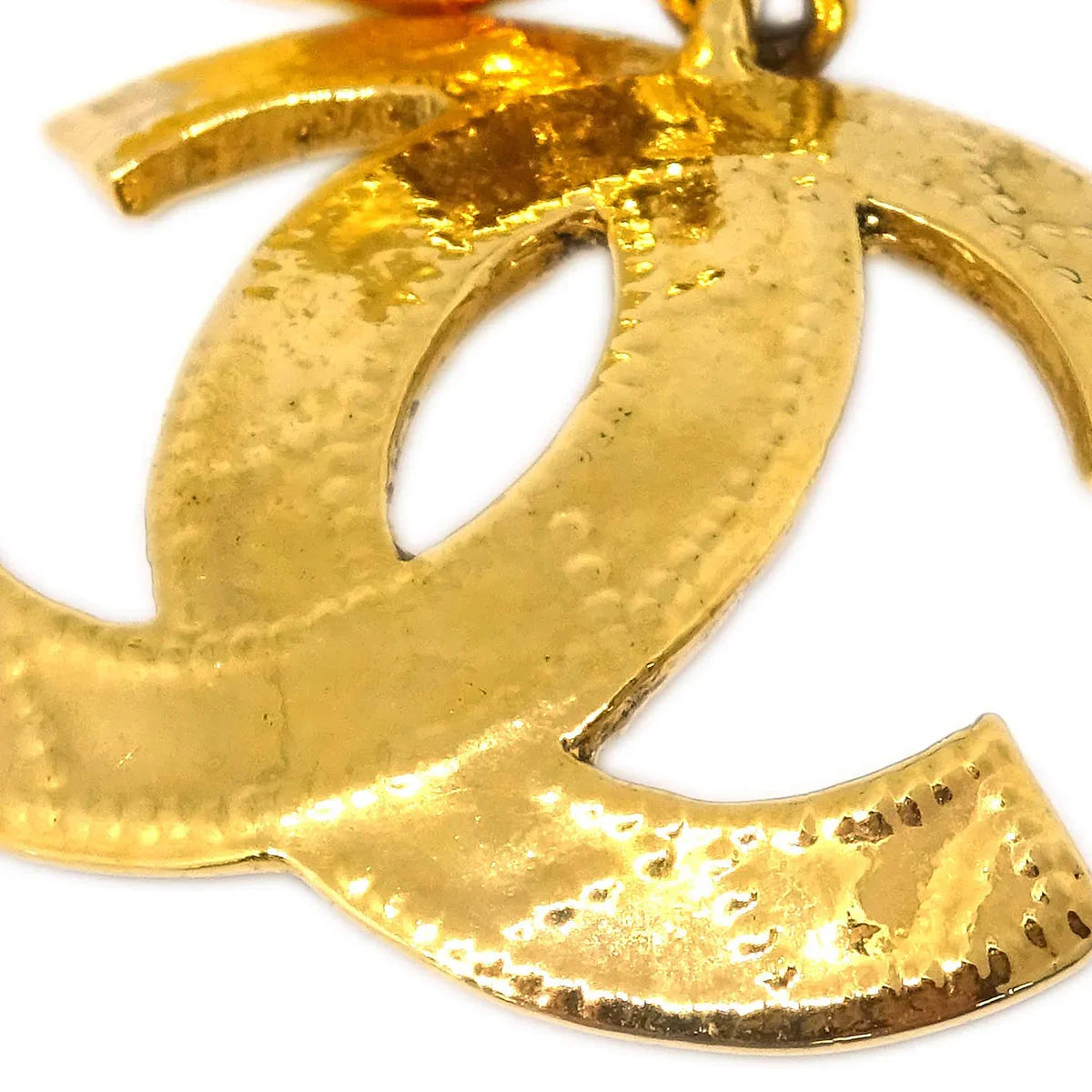 Chanel Dangle Earrings CC Clip-On Gold 94P
