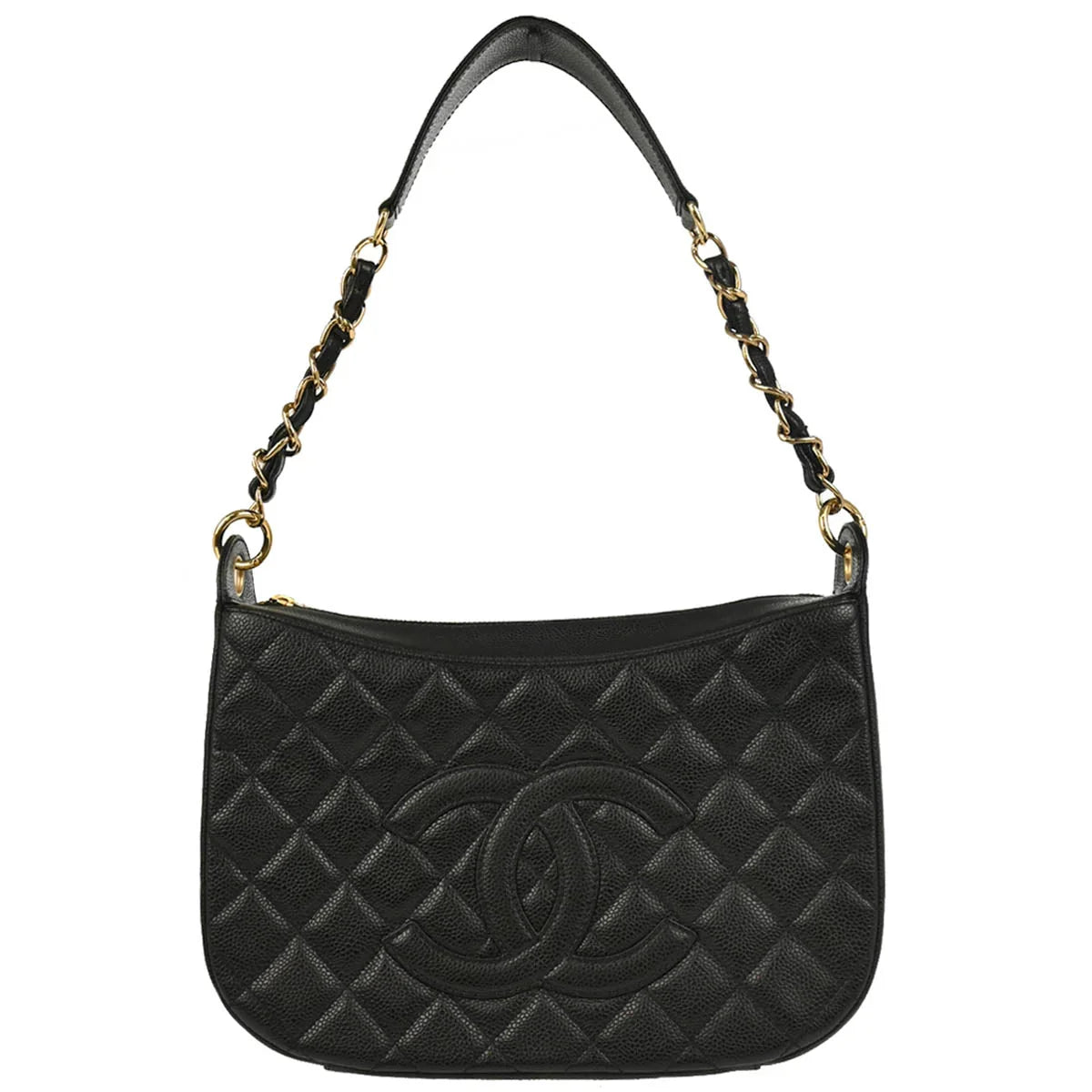 Chanel 2004-2005 Black Caviar Shoulder Bag