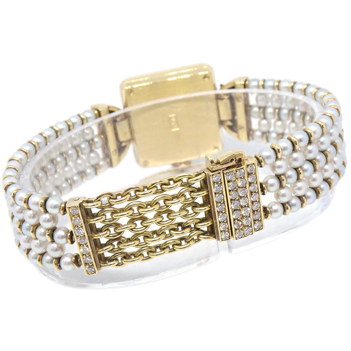 Cartier Elise Manual-winding Watch 18KYG Diamond Pearl