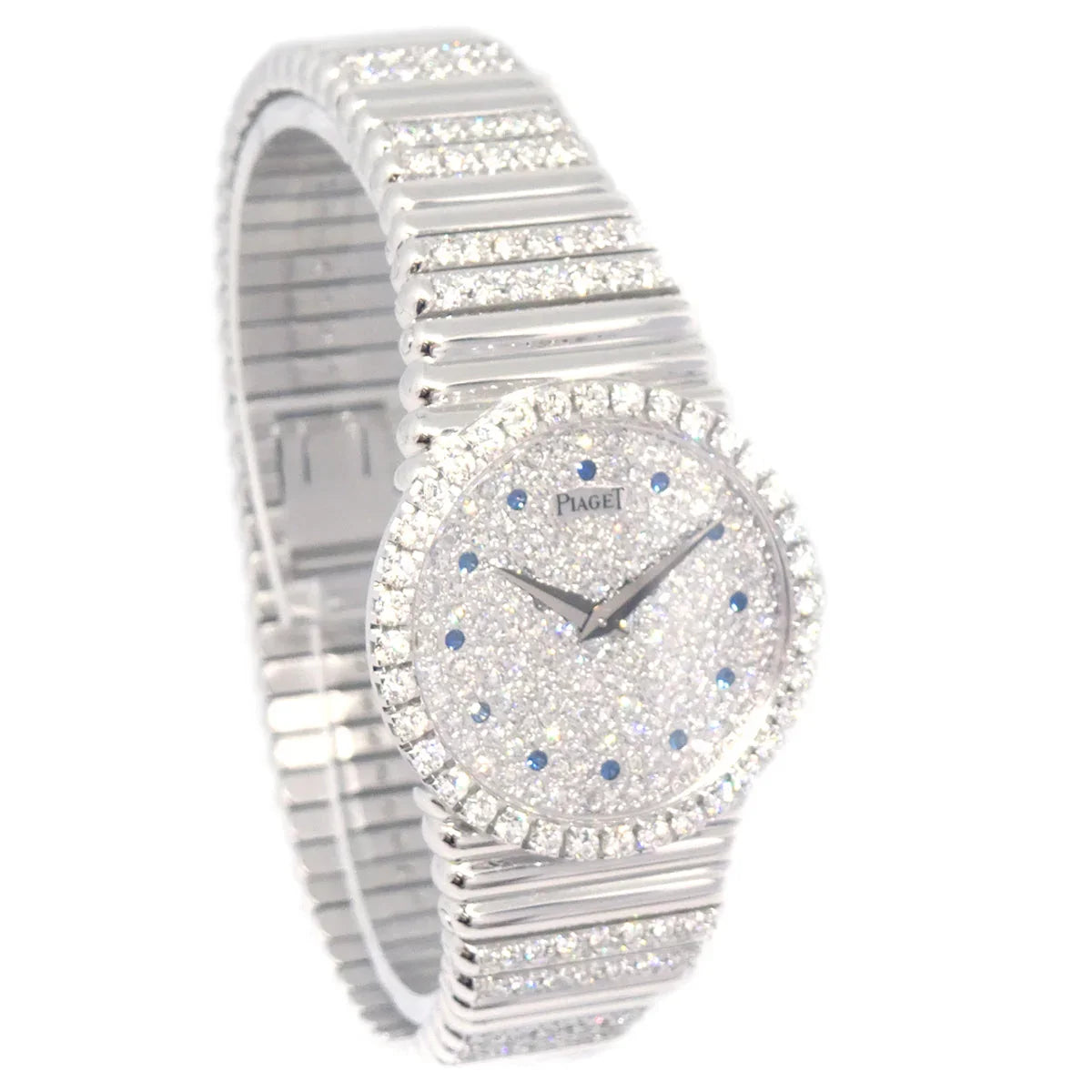 Piaget Tradition Ref.9706G505 Manual-winding Watch 18KWG Diamond Sapphire