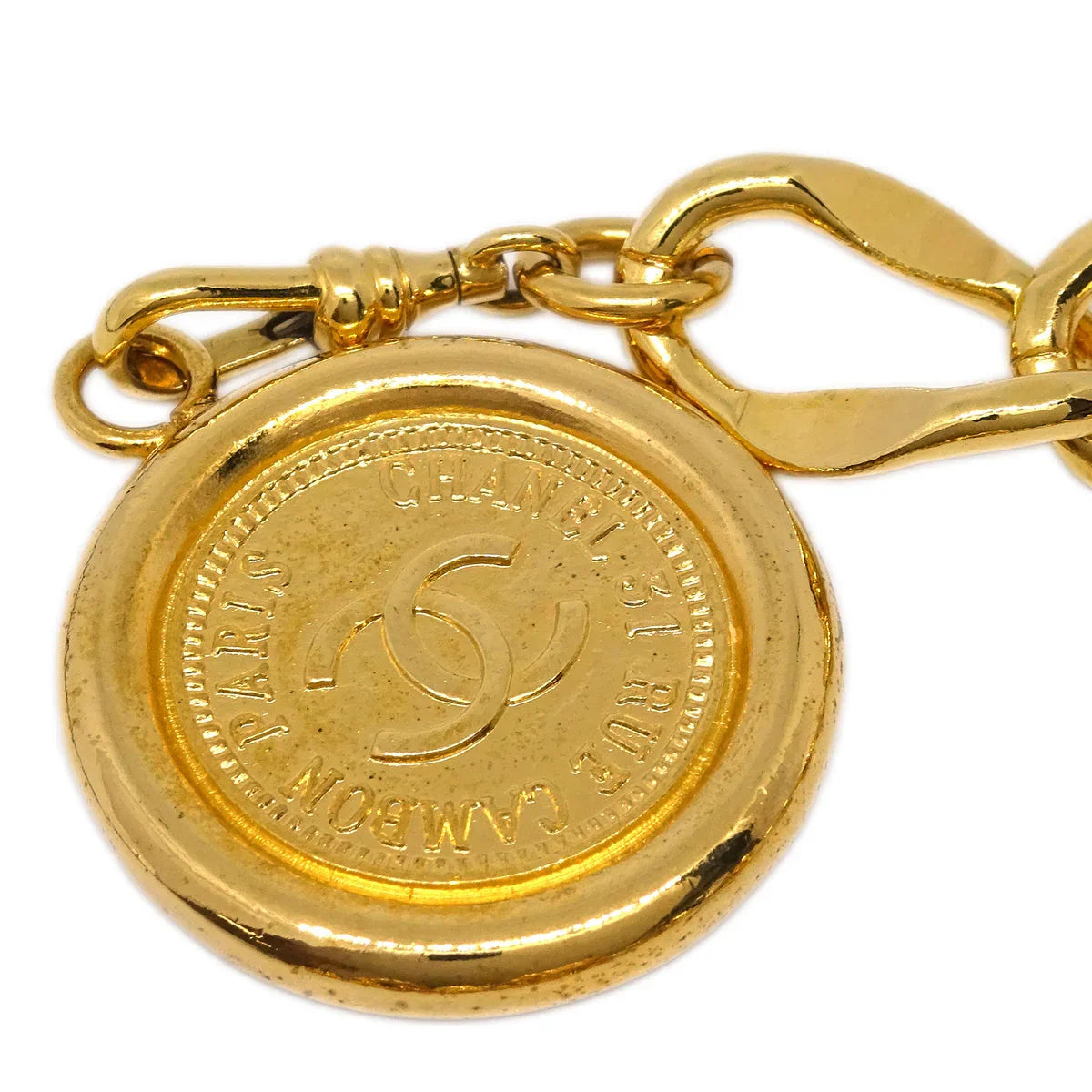 Chanel Medallion Charm Chain Belt Gold Small Good