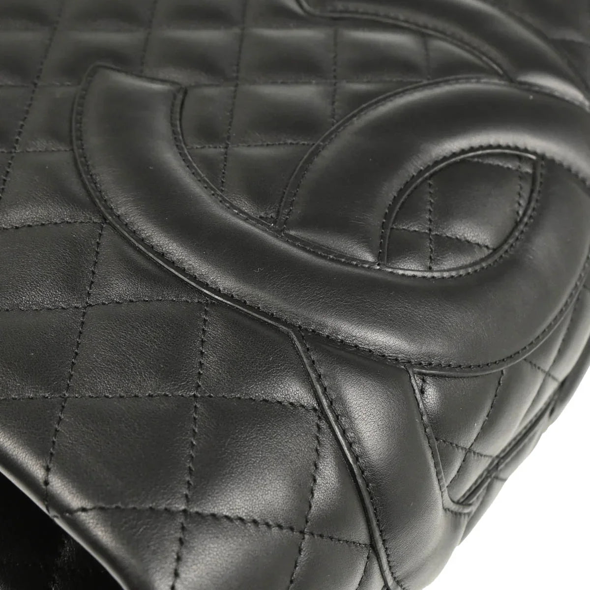 Chanel 2004-2005 Black Calfskin Cambon Ligne Tote Handbag