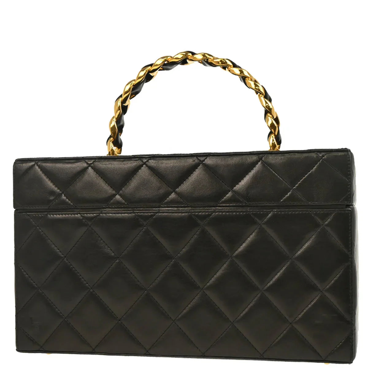 Chanel 1994-1996 Black Lambskin Vanity Handbag