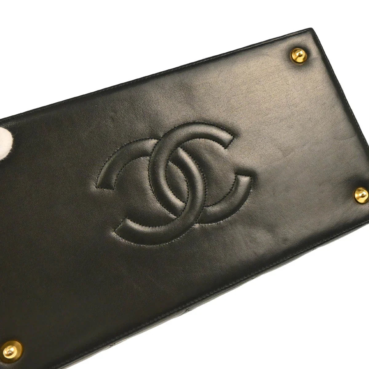 Chanel 1994-1996 Black Lambskin Vanity Handbag