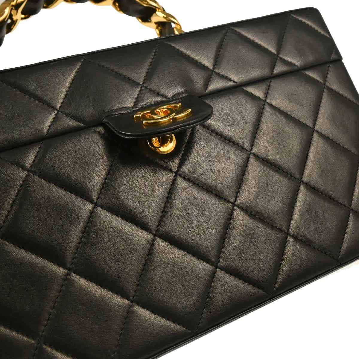 Chanel 1994-1996 Black Lambskin Vanity Handbag
