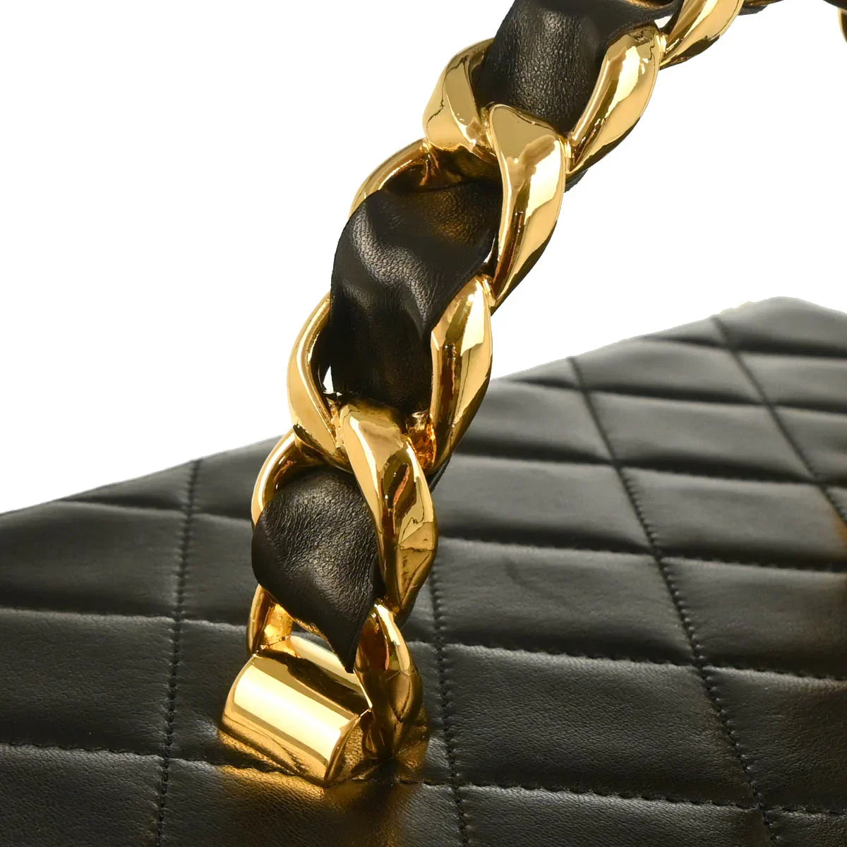 Chanel 1994-1996 Black Lambskin Vanity Handbag