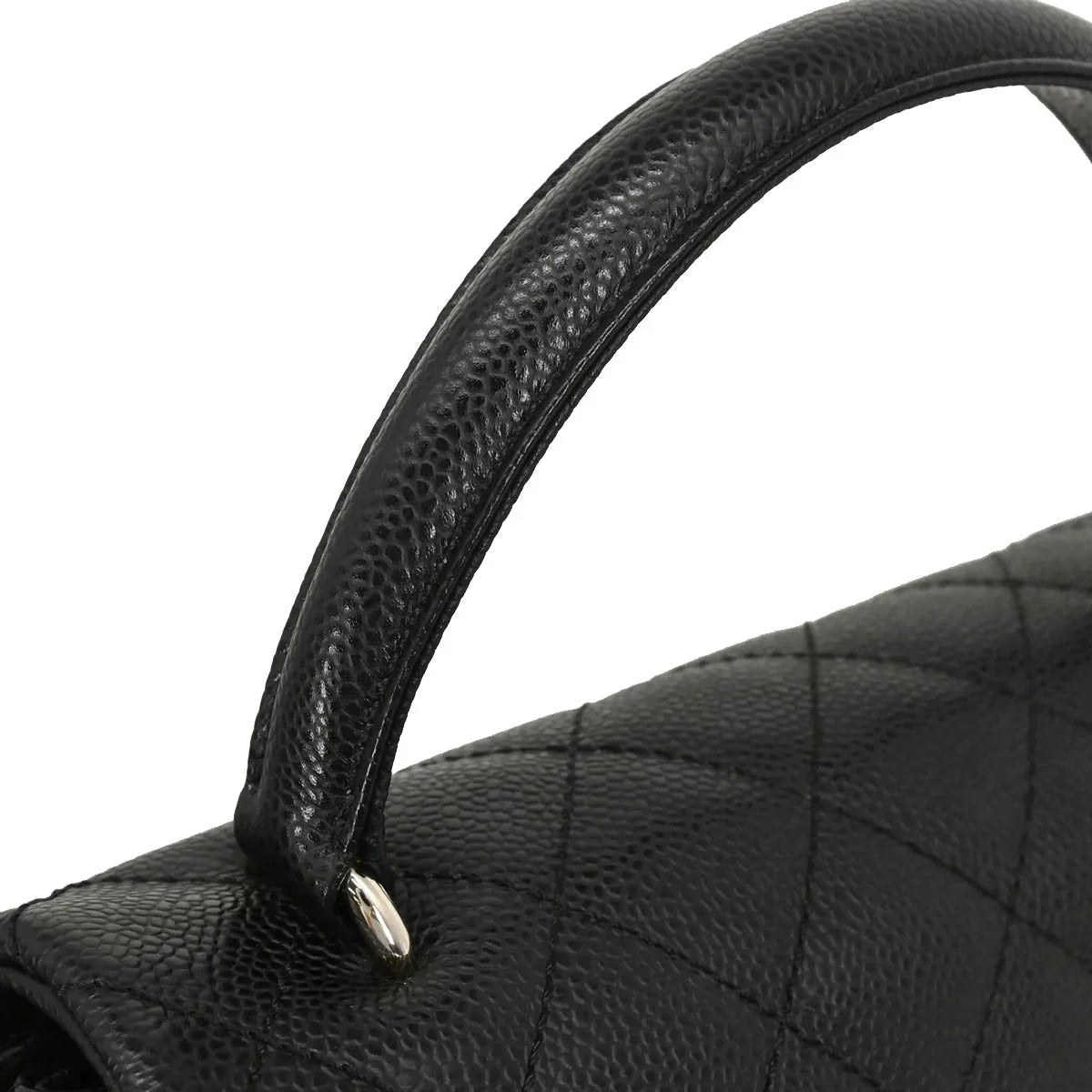 Chanel 2006-2008 Black Caviar Top Handle Handbag