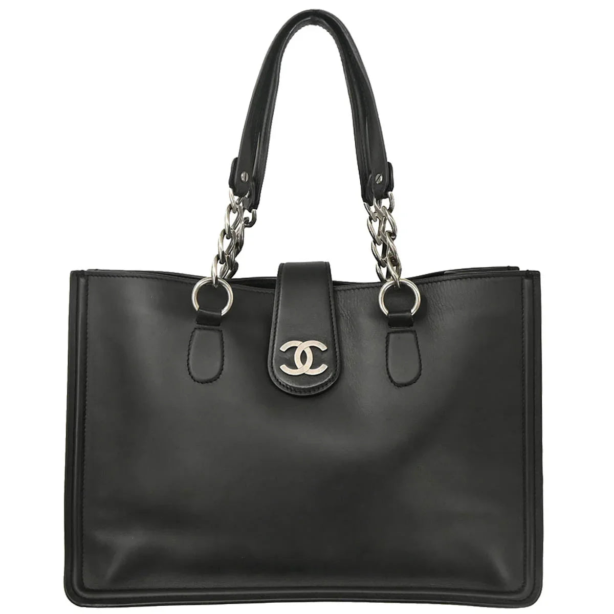Chanel 2005-2006 Black Calfskin Tote Bag