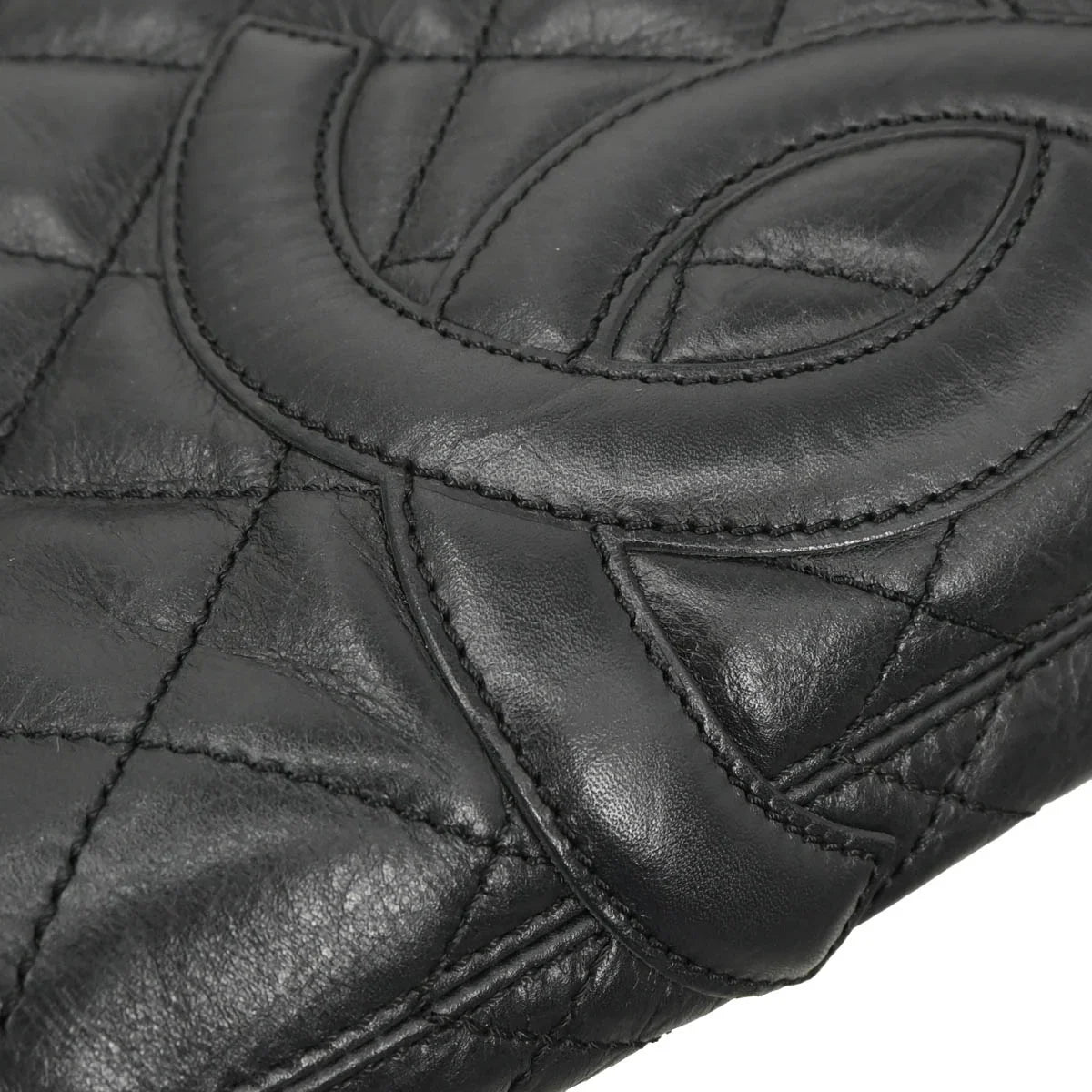 Chanel 2006-2008 Black Calfskin Cambon Ligne Tote Handbag