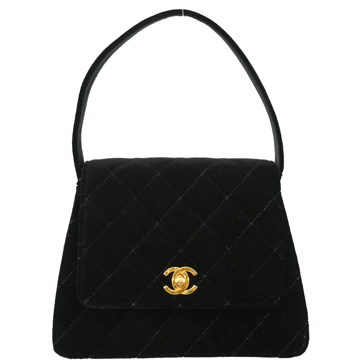 Chanel 1997-1999 Black Velvet Handbag