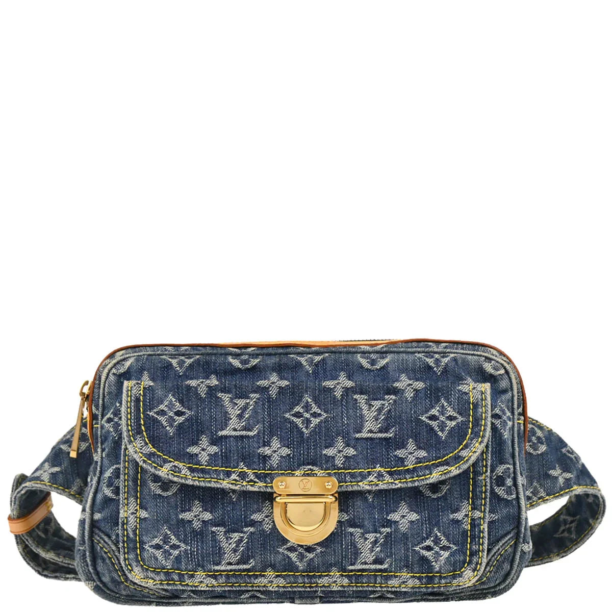 Louis Vuitton 2007 Blue Monogram Denim Bum Bag Waist Pouch M95347