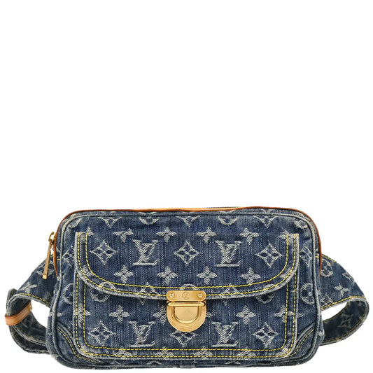 Louis Vuitton 2007 Blue Monogram Denim Bum Bag Waist Pouch M95347
