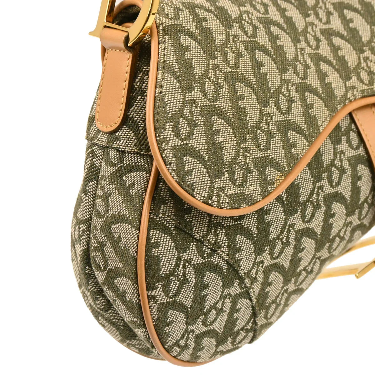 Christian Dior 2001 Green Trotter Saddle Handbag