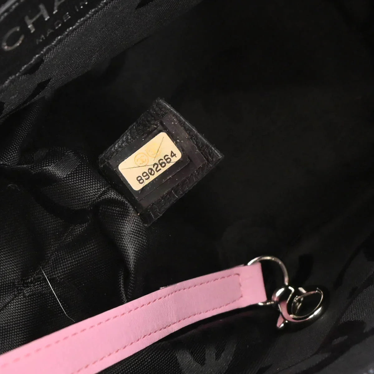 Chanel 2003-2004 Pink Black Calfskin Cambon Ligne Tote Handbag